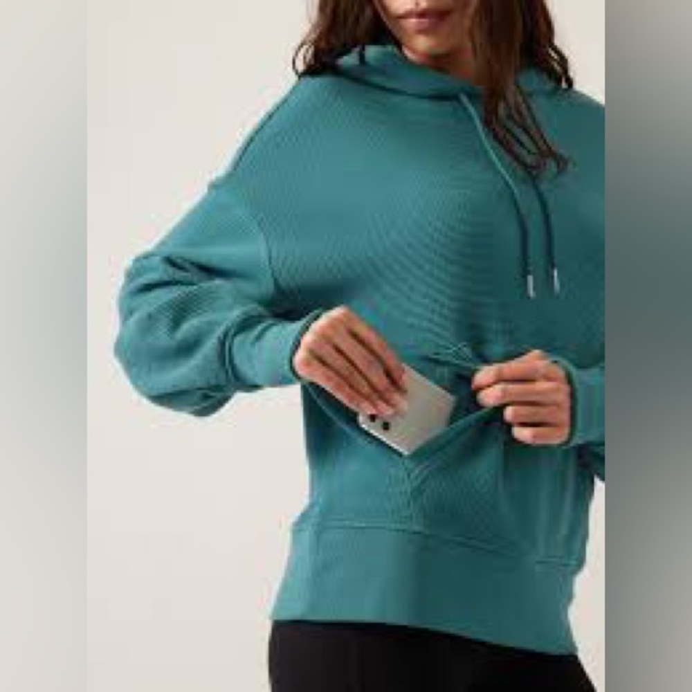 Athleta Balance Waffle Hoodie Sweatshirt - Picture 3 of 9